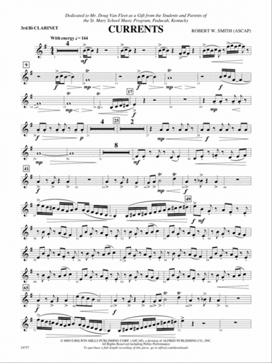 Currents: 3rd B-flat Clarinet