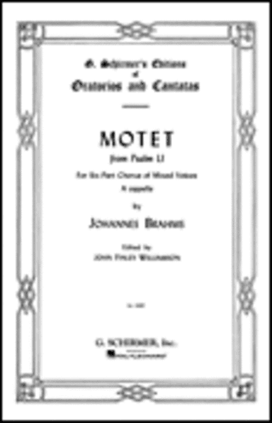 Motet, Op. 29, No. 2 (from Psalm 51)