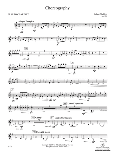 Choreography: (wp) E-flat Alto Clarinet