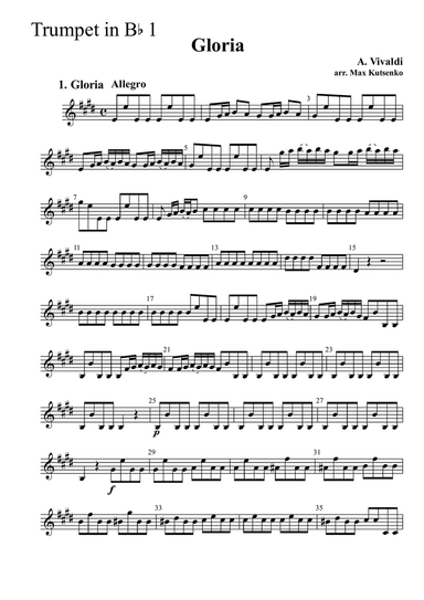 A. Vivaldi - "Gloria", I mvt. from "Gloria in D major", RV 589, arr. for Brass Quintet and Choir
