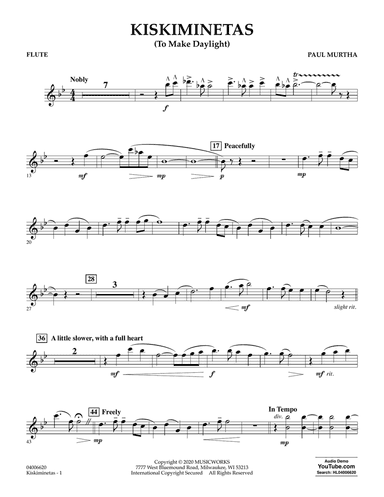 Kiskiminetas (To Make Daylight) - Flute