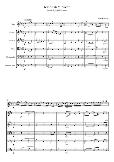 Tempo di Minuetto (in the Style of Pugnani)