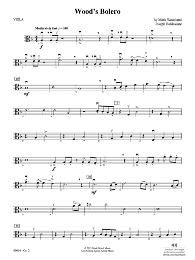 Wood's Bolero: Viola - Grade 2