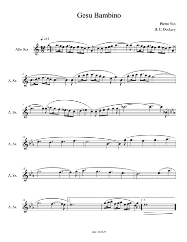 Gesu Bambino (Alto Sax Solo)