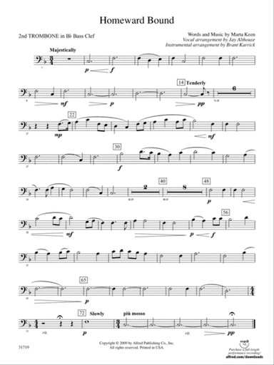 Homeward Bound: (wp) 2nd B-flat Trombone B.C.