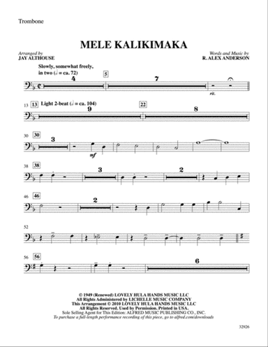 Mele Kalikimaka: 1st Trombone