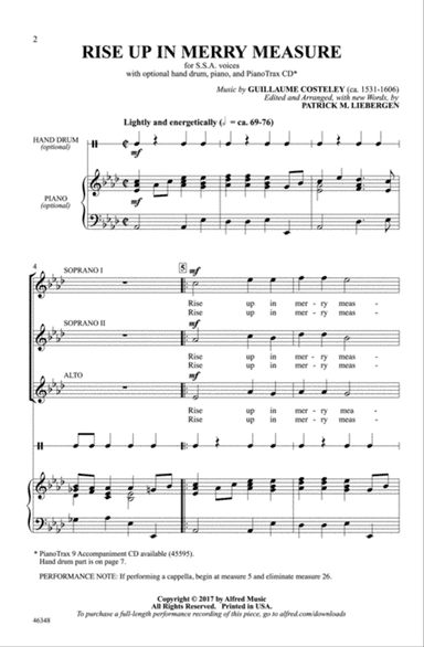 Rise Up in Merry Measure