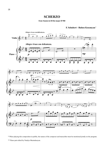 Scherzo from Sonata in B-flat major D 960