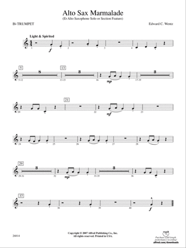 Alto Sax Marmalade: 1st B-flat Trumpet