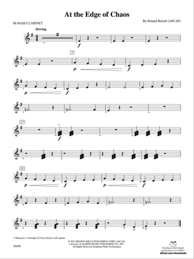 At the Edge of Chaos: B-flat Bass Clarinet