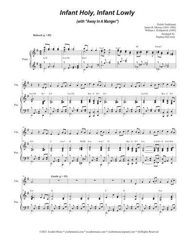 Infant Holy, Infant Lowly (with "Away In A Manger") (Violin solo and Piano)