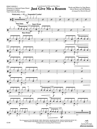 Just Give Me a Reason: 1st Percussion
