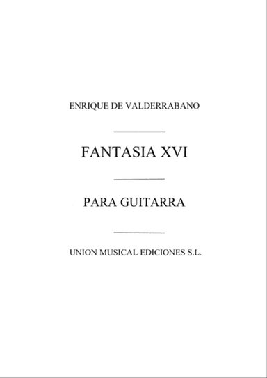 Fantasia Xvi En Re Menor D Minor