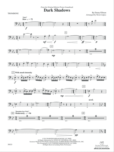 Dark Shadows (from the Original Motion Picture Soundtrack): 1st Trombone