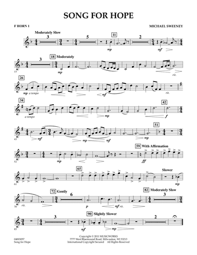 Song For Hope - F Horn 1