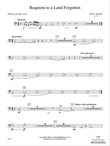 Requiem to a Land Forgotten: (wp) E-flat Tuba B.C.