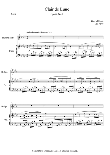 Clair de lune Op.46, No.2