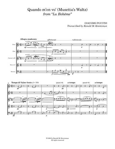 Musetta's Waltz from "La Boheme"