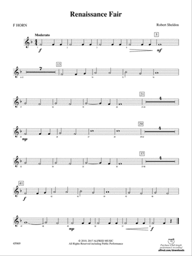 Renaissance Fair: 1st F Horn