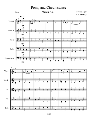Pomp and Circumstance (String Quintet)