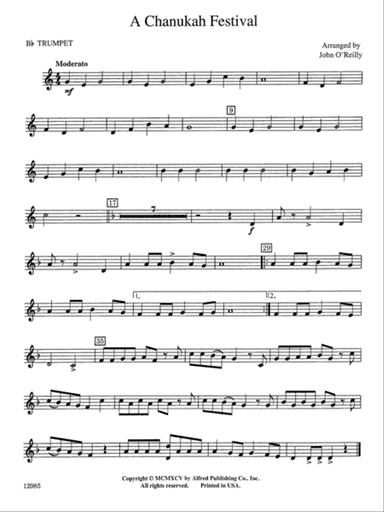 A Chanukah Festival: 1st B-flat Trumpet