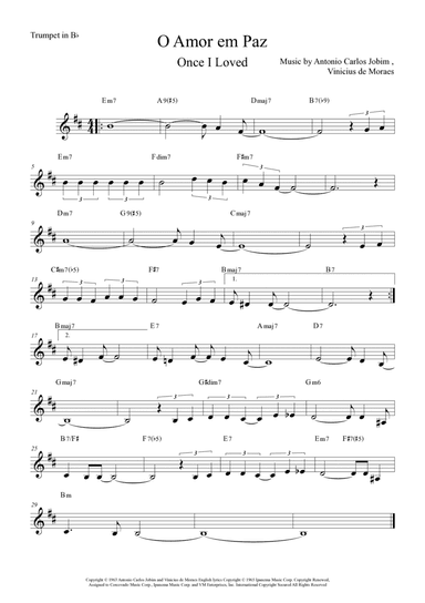 Once I Loved (amor Em Paz) (love In Peace)