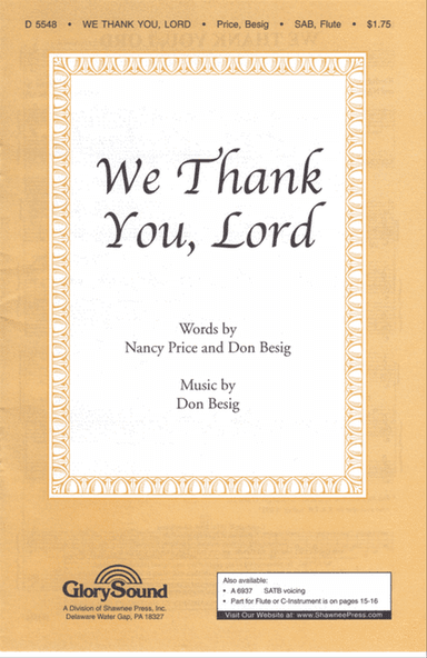 We Thank You, Lord