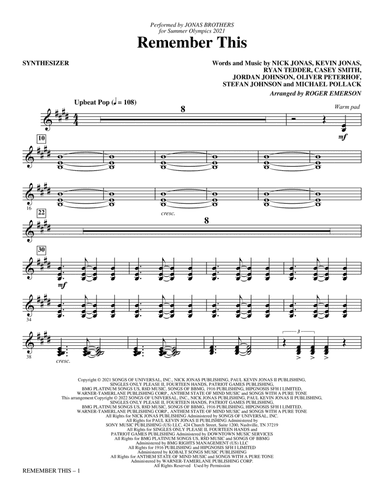 Remember This (arr. Roger Emerson) - Synthesizer