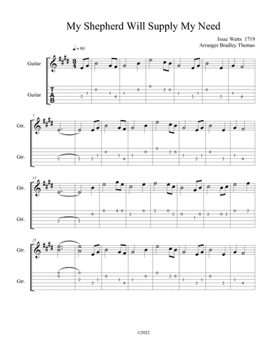 My Shepherd Will Supply My Need