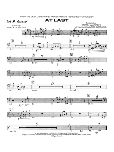 At Last: 3rd B-flat Trumpet