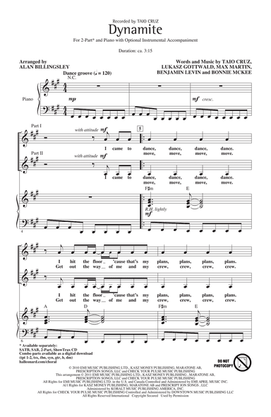 Dynamite (arr. Alan Billingsley)