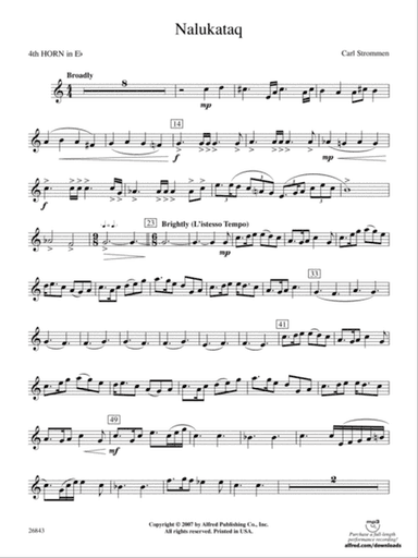 Nalukataq: (wp) 4th Horn in E-flat