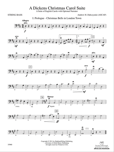 A Dickens Christmas Carol Suite: String Bass