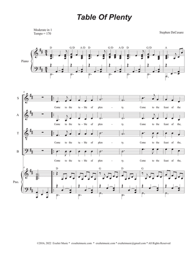 Table of Plenty (SATB)