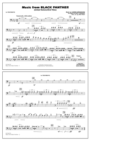 Music from Black Panther (arr. Matt Conaway) - 1st Trombone