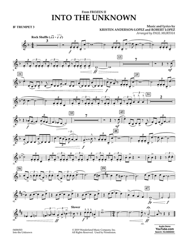 Into the Unknown (from Disney's Frozen 2) (arr. Paul Murtha) - Bb Trumpet 3