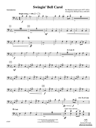 Swingin' Bell Carol: 1st Trombone