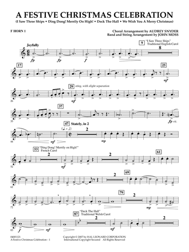 A Festive Christmas Celebration (with opt. choir) - F Horn 1