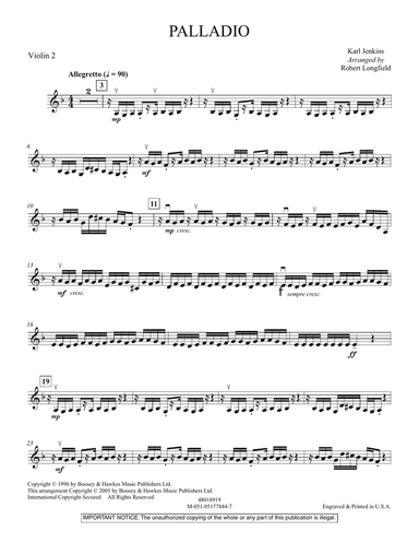 Palladio - Violin 2
