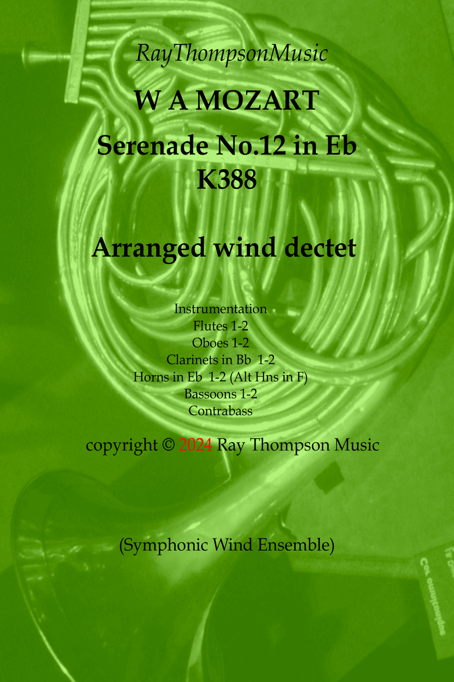 Mozart: Serenade No.12 in C minor “Nachtmusik” K388 - wind dectet