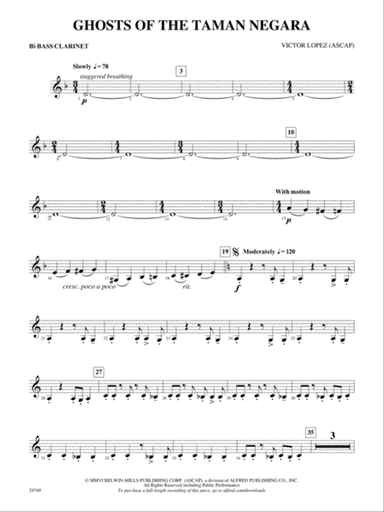 Ghosts of the Taman Negara: B-flat Bass Clarinet
