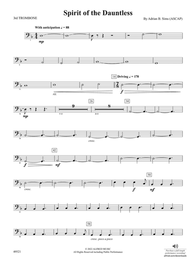 Spirit of the Dauntless: 3rd Trombone