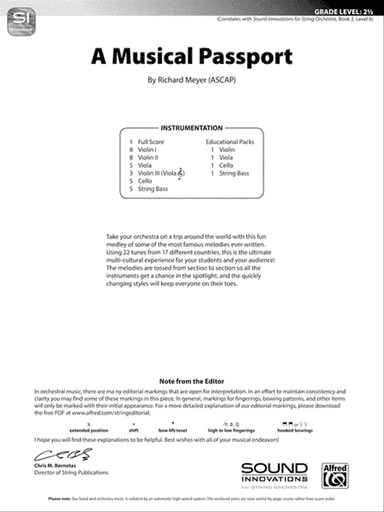 A Musical Passport: Score