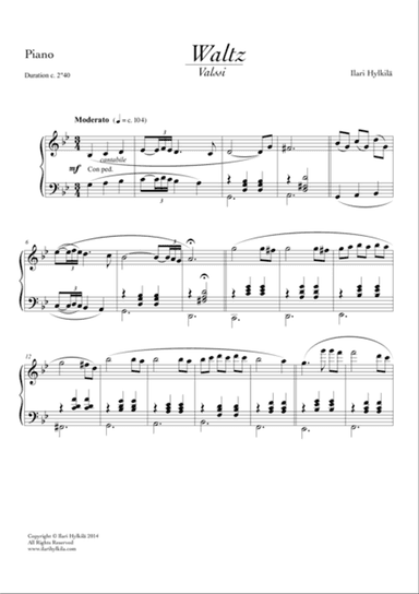 Waltz for piano