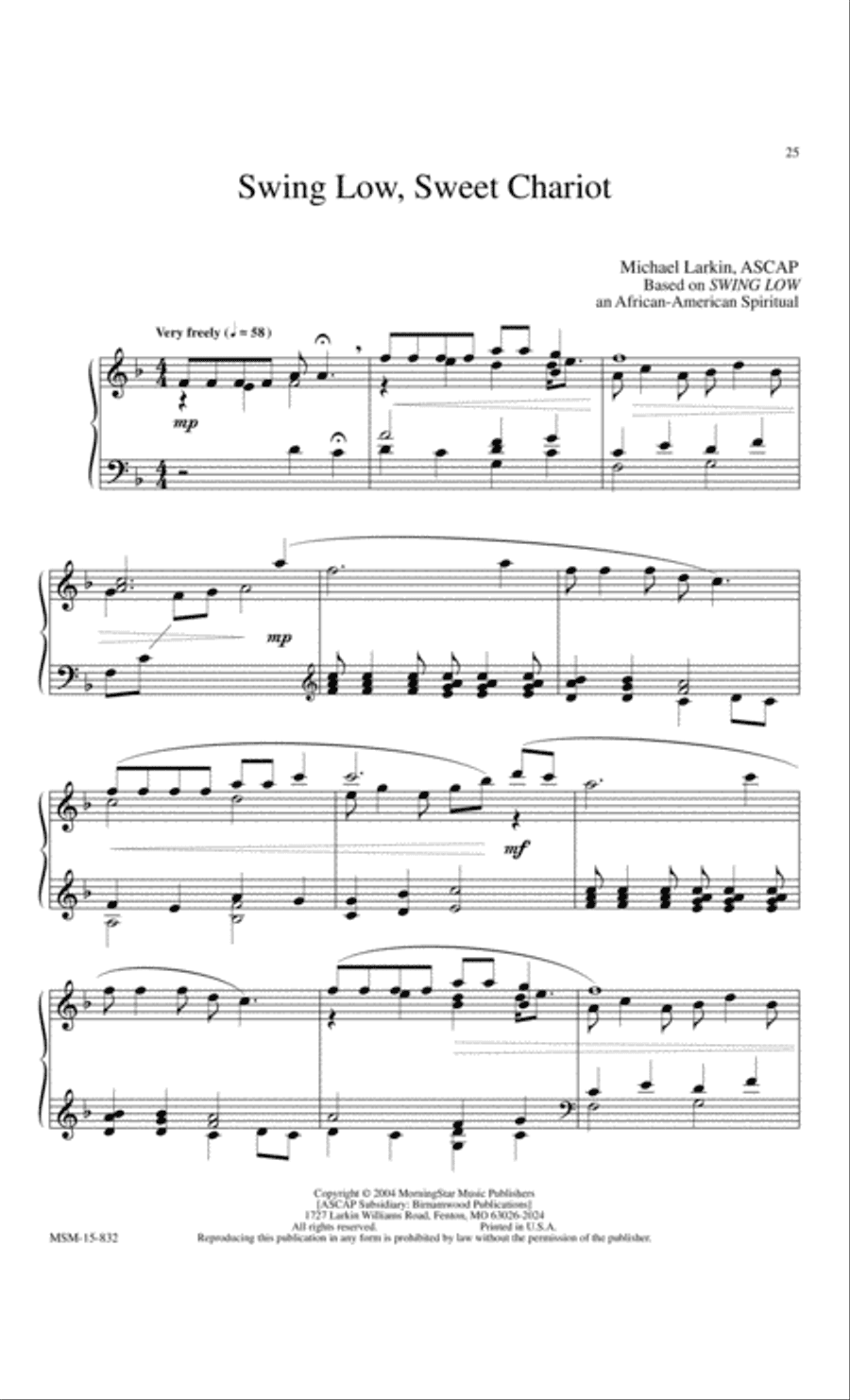 Swing Low, Sweet Chariot (Downloadable)