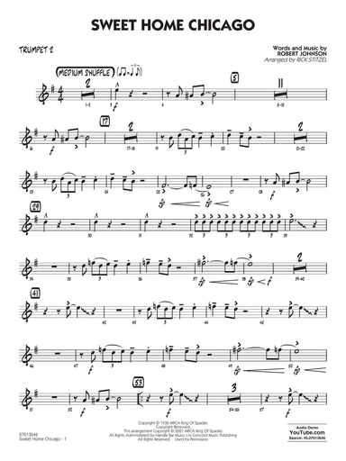 Sweet Home Chicago (arr. Rick Stitzel) - Trumpet 2