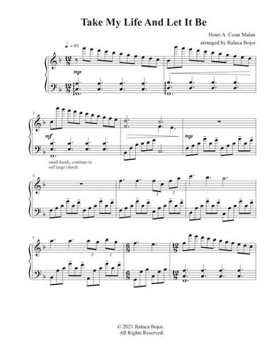 Take My Life and Let It Be (advanced piano arrangement)
