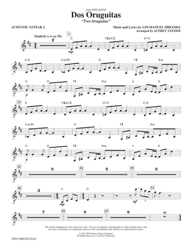 Dos/Two Oruguitas (from Encanto) (arr. Audrey Snyder) - Guitar 2