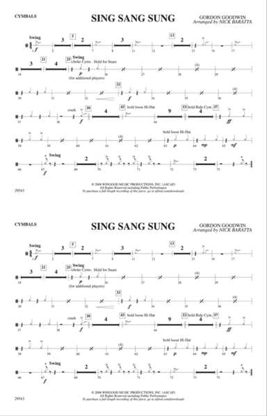 Sing Sang Sung: Cymbals