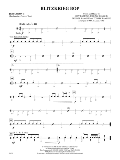 Blitzkrieg Bop: 2nd Percussion